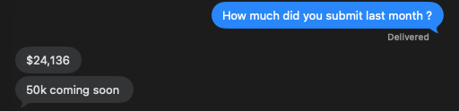 Text message — a real commission win